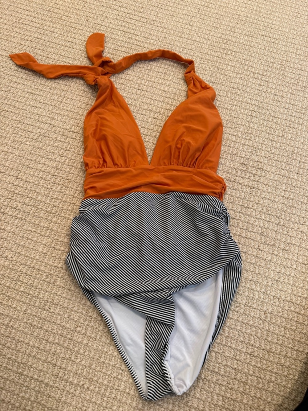 Cupshe Orange Halter One-Piece Swimsuit
